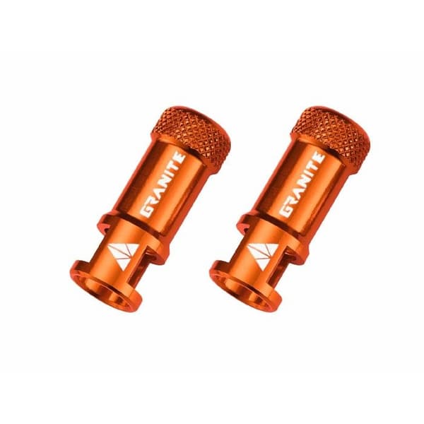 Ventilpropp - Granite Design - Juicy Nipples - Aluminium CNC - Ultralätt - Orange