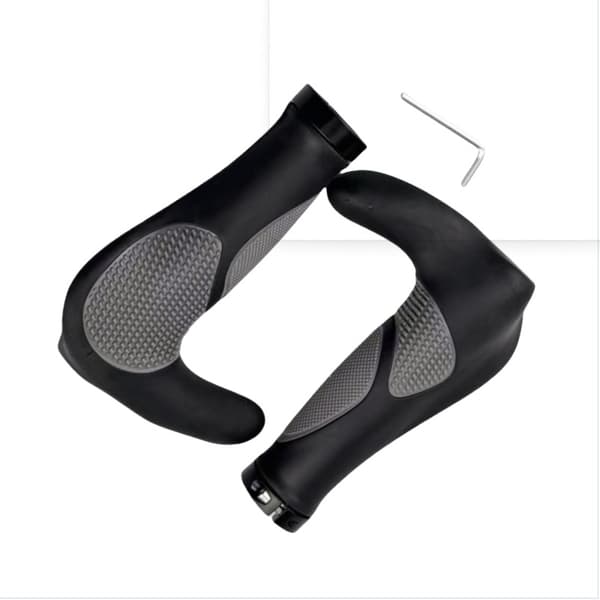 INF Ergonomiske gummihåndtak med styreender for MTB