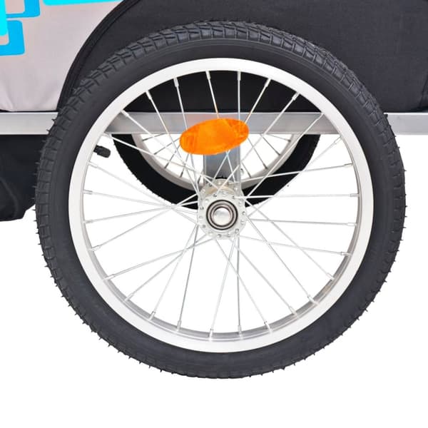 vidaXL cykelanhænger 30 kg grå og blå