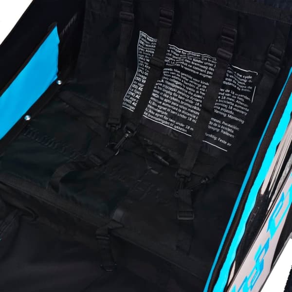 vidaXL Sykkelhenger grå og blå 30 kg