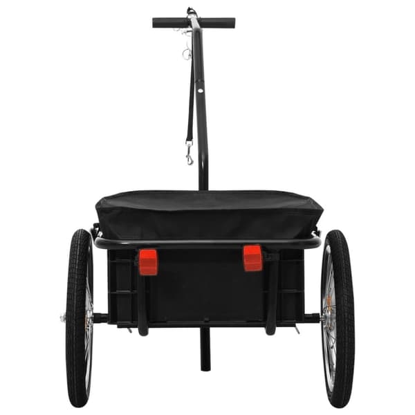 vidaXL cykeltrailer/trækvogn 155x60x83 cm stål sort