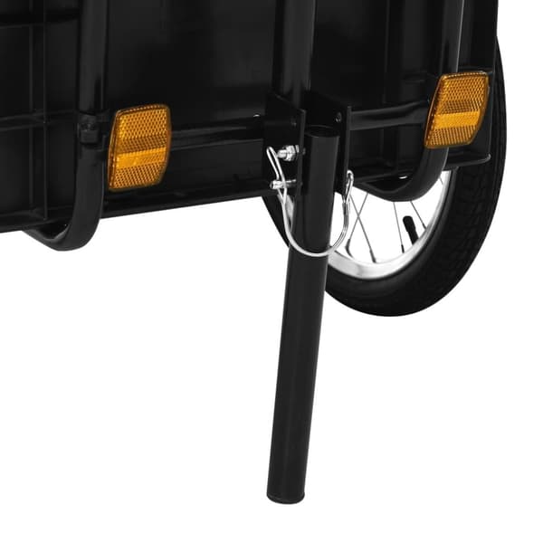 vidaXL cykeltrailer/trækvogn 155x60x83 cm stål sort