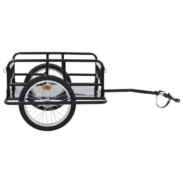 vidaXL cykelanhænger 130x73x48,5 cm stål sort