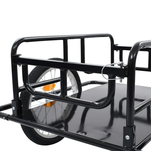 vidaXL cykelanhænger 130x73x48,5 cm stål sort