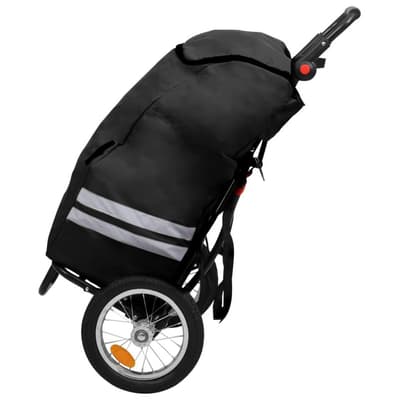 Hopfällbar cykelvagn med väska svart