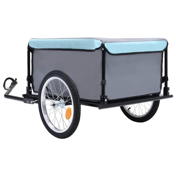 vidaXL cykelvogn 65 kg sort og blå