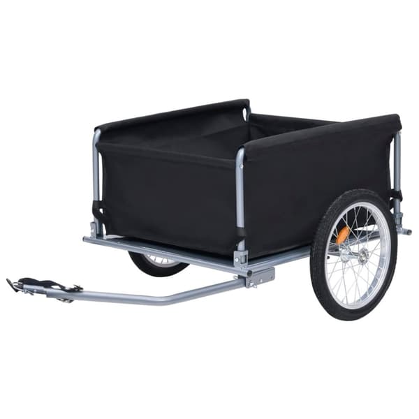 vidaXL Cykelsläp svart och grå 65 kg