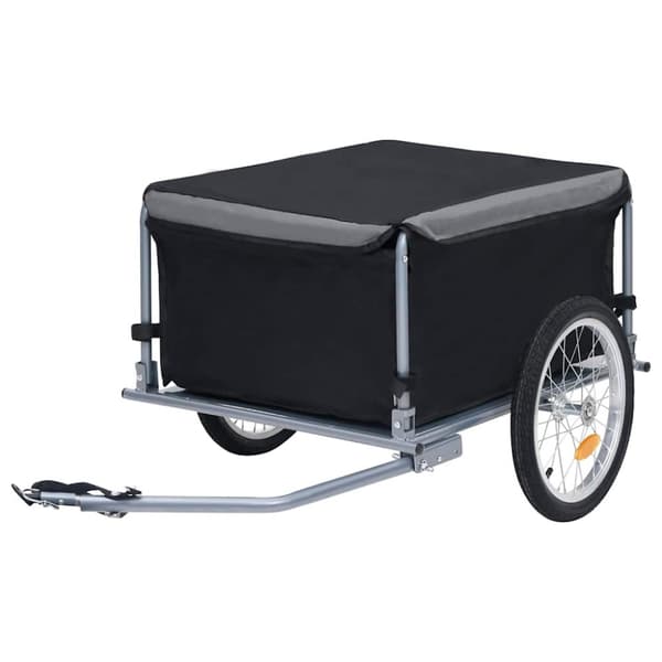 vidaXL cykelvogn 65 kg sort og grå