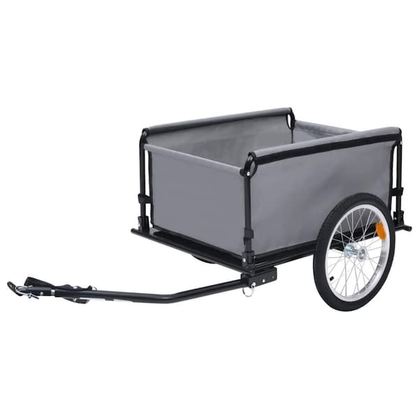 vidaXL cykelanhænger 65 kg grå og orange