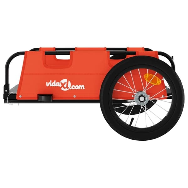 vidaXL cykeltrailer til kæledyr oxfordstof og jern orange