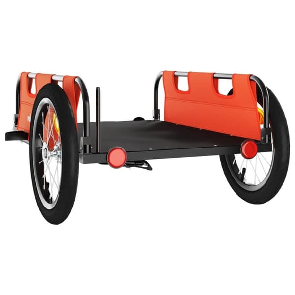 vidaXL cykeltrailer til kæledyr oxfordstof og jern orange