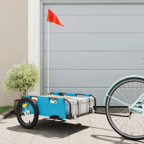 vidaXL cykeltrailer oxfordstof og jern blå