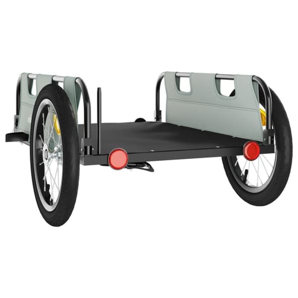 vidaXL cykeltrailer oxfordstof og jern grå