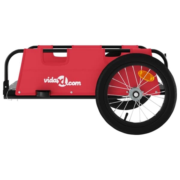 vidaXL cykeltrailer oxfordstof og jern rød