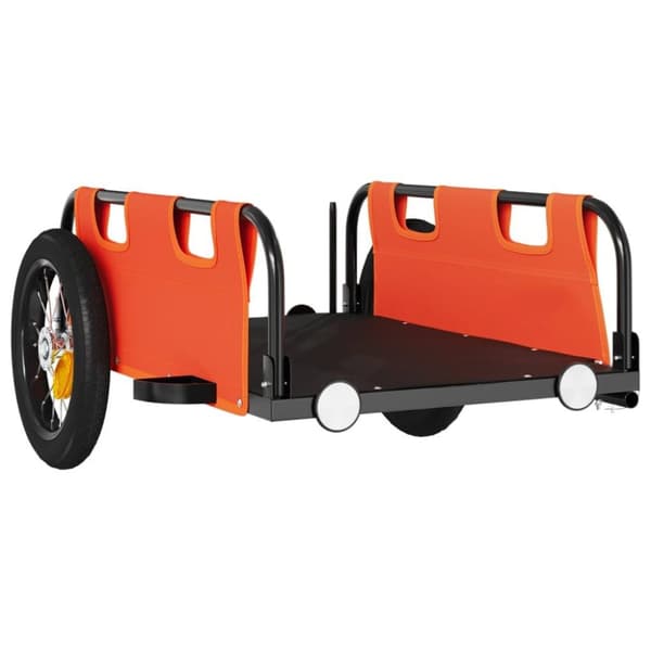 vidaXL Cykelvagn orange oxfordtyg och järn