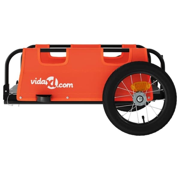 vidaXL Cykelvagn orange oxfordtyg och järn