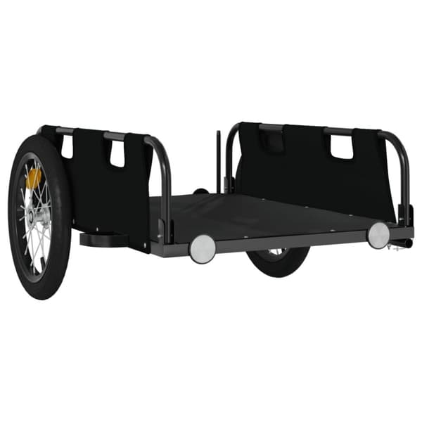 vidaXL cykeltrailer oxfordstof og jern sort