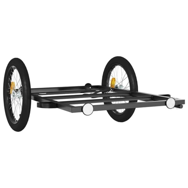 vidaXL cykelanhænger 135x68x37 cm jern sort