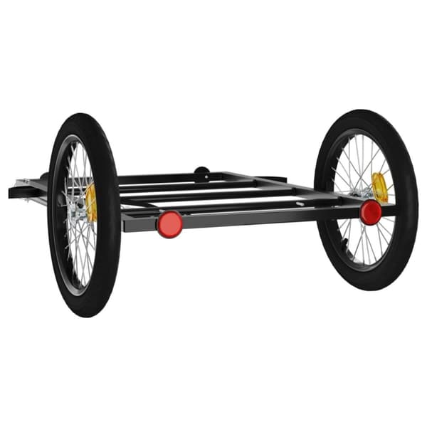 vidaXL Cykelvagn svart 135x68x37 cm järn