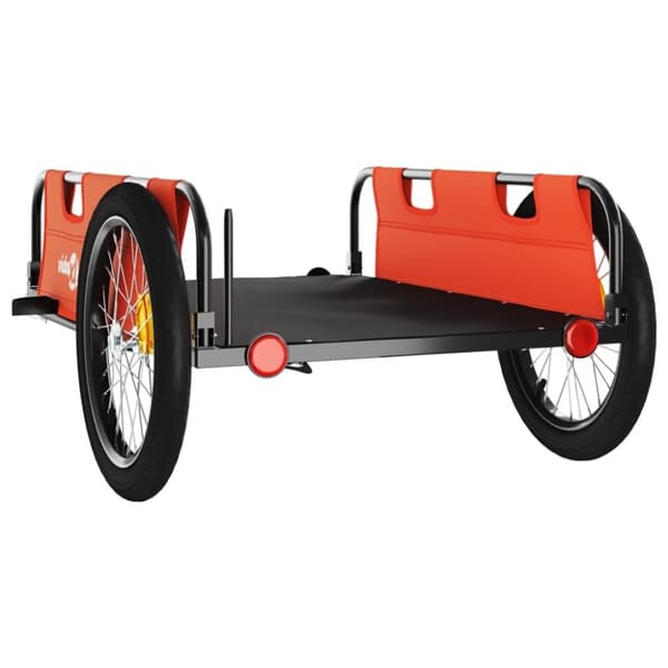 vidaXL cykeltrailer til kæledyr oxfordstof og jern orange