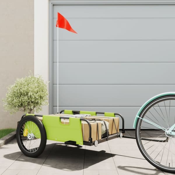 vidaXL cykeltrailer oxfordstof og jern grøn