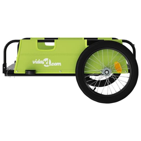vidaXL Cykelvagn grön oxfordtyg och järn