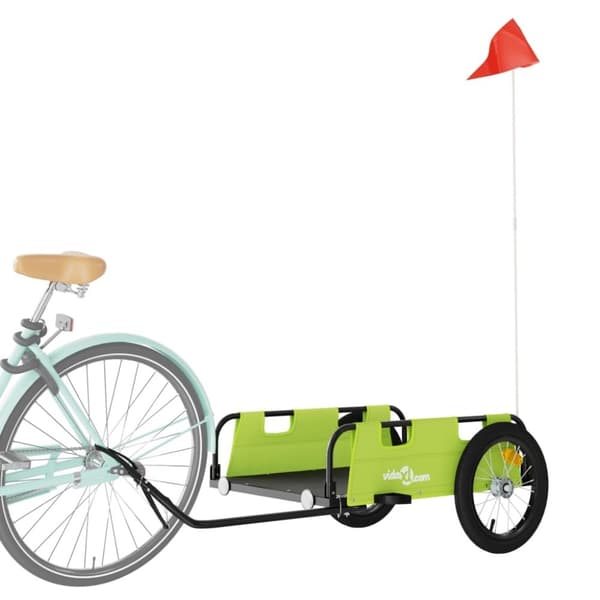 vidaXL Cykelvagn grön oxfordtyg och järn