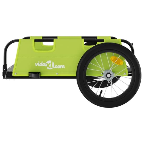 vidaXL Cykelvagn grön oxfordtyg och järn