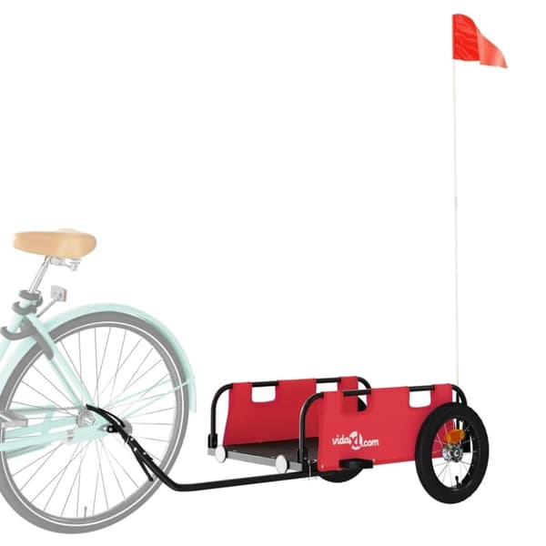 vidaXL cykeltrailer oxfordstof og jern rød