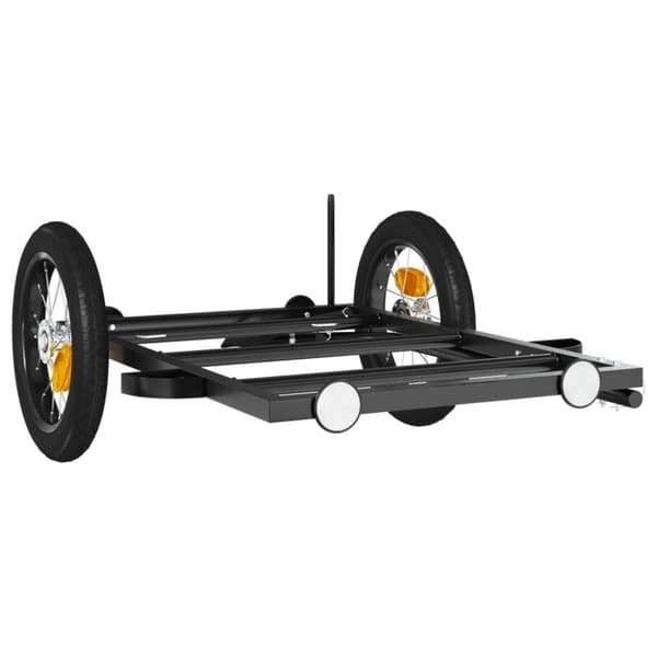 vidaXL cykelanhænger 122x53x28 cm jern sort
