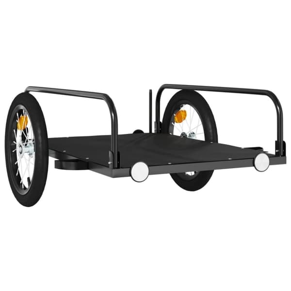 vidaXL Sykkelhenger svart 126x63x34 cm jern