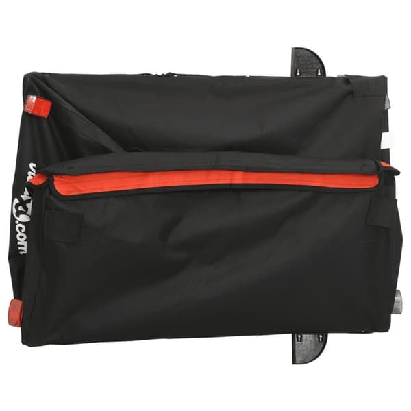 vidaXL cykelanhænger 45 kg jern sort og orange
