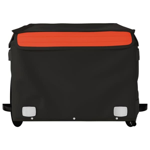 vidaXL Sykkelvogn svart og oransje 45 kg jern