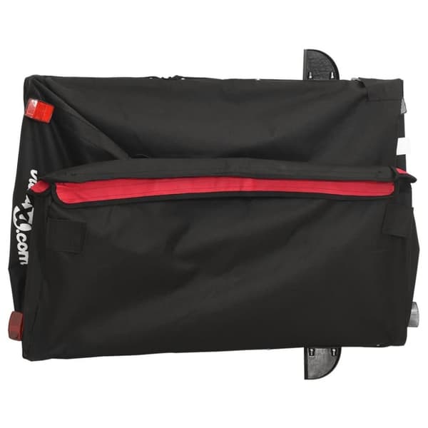 vidaXL Sykkelvogn svart og rød 45 kg jern