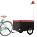 Miniatyrbilde 2 av 11: vidaXL Sykkelvogn svart og rød 45 kg jern