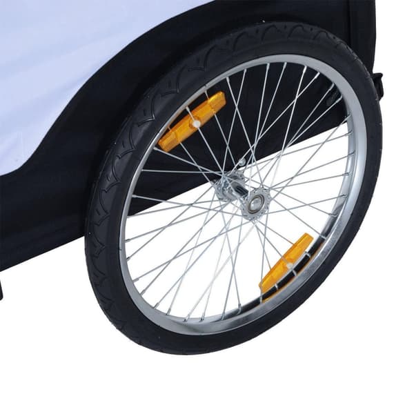 Rootz Cykeltrailer - Hvid, Sort - Stål, - 51,18 cm x 30,32 cm x 25,59 cm