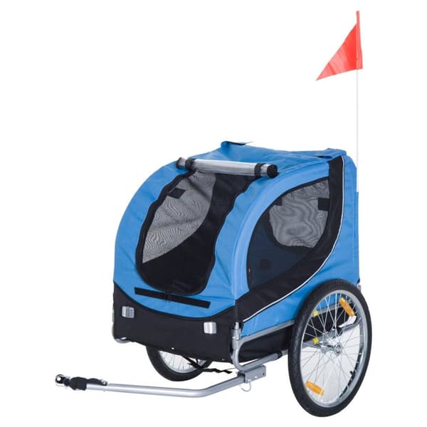 Rootz cykelsläp hundhållare - blå, svart - Oxford, stål, rör - 51,18 cm x 28,74 cm x 35,43 cm