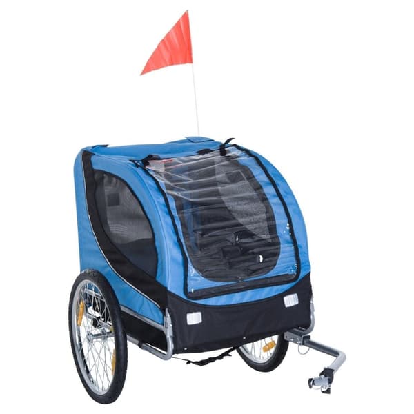Rootz cykelsläp hundhållare - blå, svart - Oxford, stål, rör - 51,18 cm x 28,74 cm x 35,43 cm