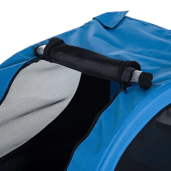 Rootz cykelsläp hundhållare - blå, svart - Oxford, stål, rör - 51,18 cm x 28,74 cm x 35,43 cm