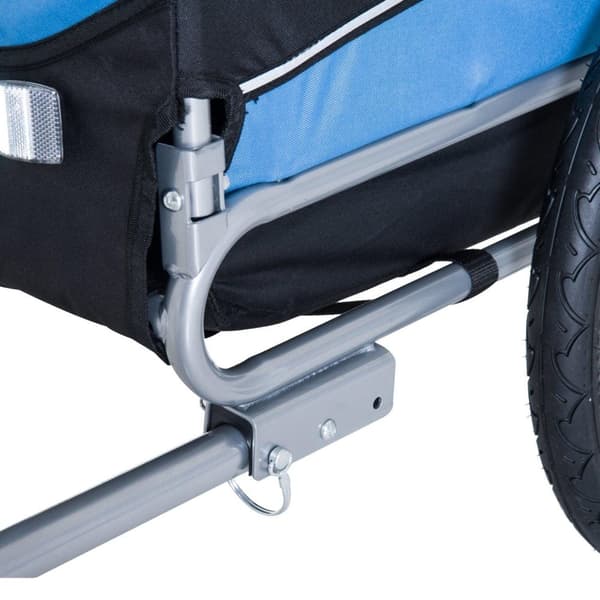Rootz cykelsläp hundhållare - blå, svart - Oxford, stål, rör - 51,18 cm x 28,74 cm x 35,43 cm