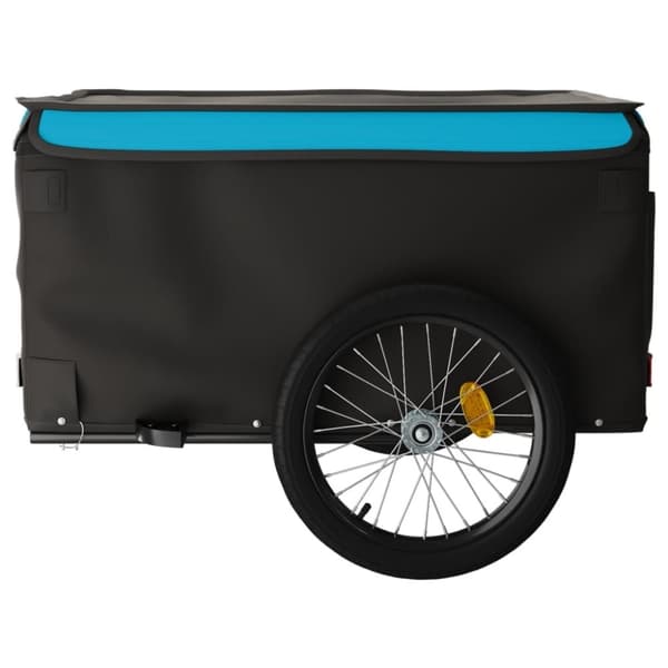 vidaXL Cykelvagn svart och blå 45 kg järn