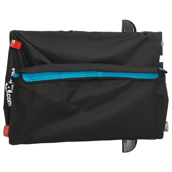 vidaXL Cykelvagn svart och blå 45 kg järn