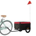 Miniatyrbilde 3 av 11: vidaXL Sykkelvogn svart og rød 30 kg jern