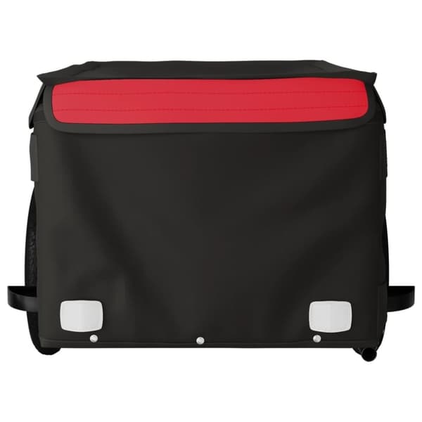 vidaXL Sykkelvogn svart og rød 30 kg jern