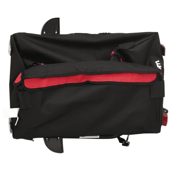 vidaXL Sykkelvogn svart og rød 30 kg jern