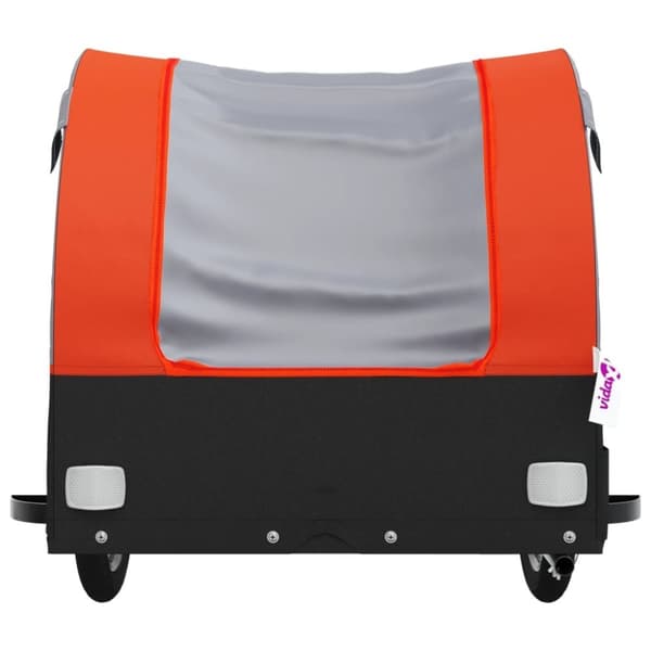 vidaXL cykelanhænger 45 kg jern sort og orange