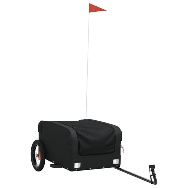 vidaXL Cykelvagn svart 30 kg järn
