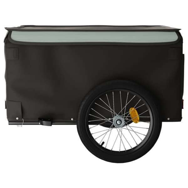 vidaXL cykelanhænger 45 kg jern sort og grå