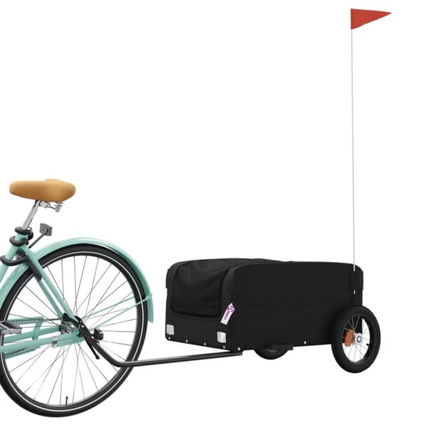 vidaXL cykelanhænger 30 kg jern sort