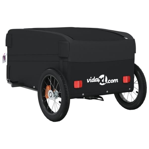 vidaXL cykelanhænger 30 kg jern sort